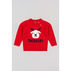 Pulover za bebe zippy boja: crvena, lagani