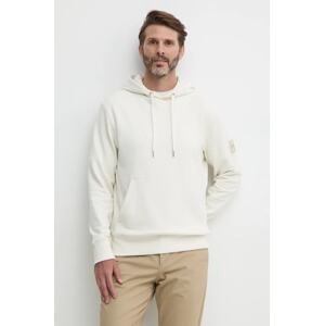 Pamučna dukserica Calvin Klein Jeans za muškarce, boja: bijela, s kapuljačom, s aplikacijom, J30J323430