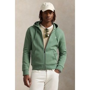 Dukserica Polo Ralph Lauren boja: zelena, s kapuljačom, bez uzorka, 710881517