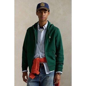 Dukserica Polo Ralph Lauren boja: zelena, s kapuljačom, bez uzorka, 710881517