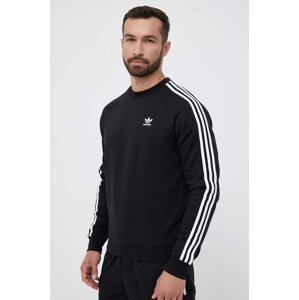 Dukserica adidas Originals 3-Stripes za muškarce, boja: crna, s aplikacijom, IM2087