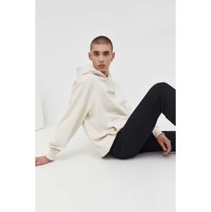 Dukserica Dickies za muškarce, boja: bež, s kapuljačom, s tiskom