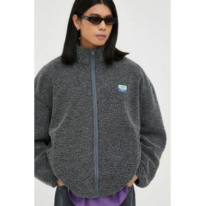 Jakna American Vintage za muškarce, boja: siva, za prijelazno razdoblje, oversize