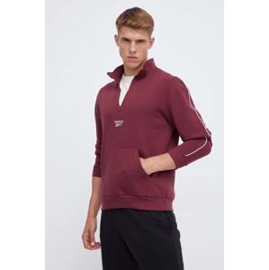 Dukserica Reebok za muškarce, boja: bordo, s aplikacijom