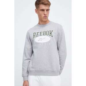 Dukserica Reebok Classic za muškarce, boja: siva, s aplikacijom