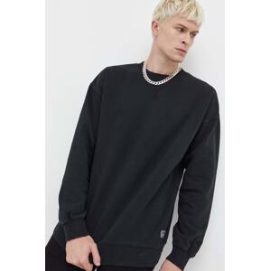 Pamučna dukserica Rip Curl za muškarce, boja: crna, bez uzorka