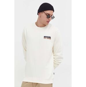 Dukserica Rip Curl za muškarce, boja: bež, s tiskom