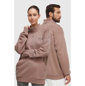 Pamučna dukserica Reebok Classic boja: smeđa, s aplikacijom
