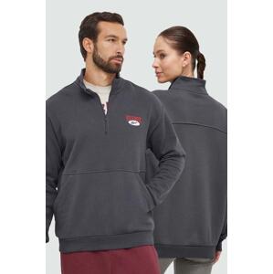 Pamučna dukserica Reebok Classic boja: siva, s aplikacijom