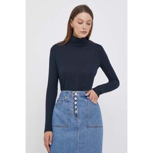 Majica dugih rukava Pepe Jeans za žene, boja: tamno plava, s dolčevitom