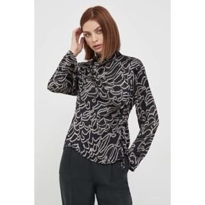 Bluza Sisley za žene, boja: crna, s uzorkom