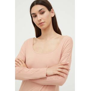 Homewear majica dugih rukava Calvin Klein Underwear boja: ružičasta