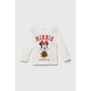 Pamučna majica dugih rukava za bebe zippy x Disney boja: bijela