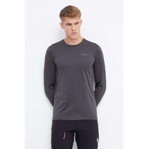 Sportska majica dugih rukava Jack Wolfskin Sky Thermal boja: siva, melanž, 1808682