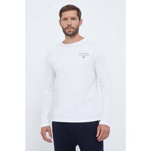 Homewear pamučna majica dugih rukava Tommy Hilfiger boja: bijela, bez uzorka, UM0UM02984