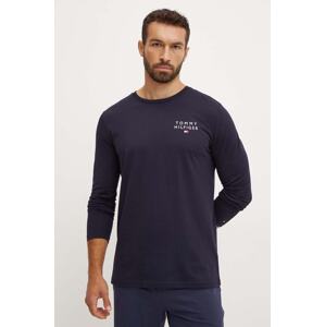 Homewear pamučna majica dugih rukava Tommy Hilfiger bez uzorka, UM0UM02984