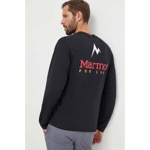 Sportska majica dugih rukava Marmot Marmot For Life boja: crna, s tiskom