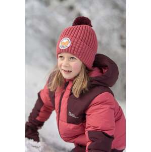 Dječja kapa Jack Wolfskin POMPOM BADGE boja: ružičasta
