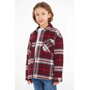 Dječja jakna Tommy Hilfiger boja: crvena