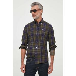 Pamučna košulja Barbour za muškarce, slim, s button-down ovratnikom
