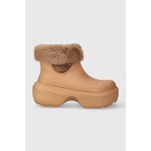 Čizme za snijeg Crocs Stomp Lined Boot boja: smeđa, 208718