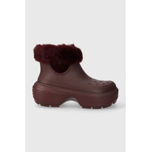 Čizme za snijeg Crocs Stomp Lined Boot boja: bordo, 208718
