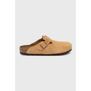 Natikače od brušene kože Birkenstock Boston boja: bež, 1026181