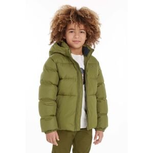 Dječja pernata jakna Tommy Hilfiger boja: zelena