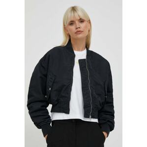 Bomber jakna Calvin Klein Jeans za žene, boja: crna, za prijelazno razdoblje