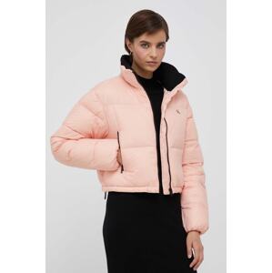 Pernata jakna Calvin Klein Jeans za žene, boja: narančasta, za zimu