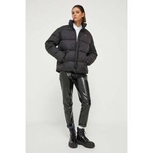 Jakna Tommy Jeans za žene, boja: crna, za zimu