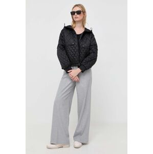 Jakna BOSS za žene, boja: crna, za prijelazno razdoblje, oversize