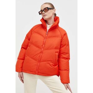 Jakna Billabong za žene, boja: narančasta, za zimu, oversize