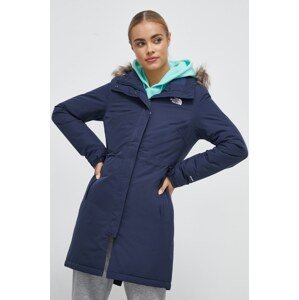 Jakna The North Face za žene, boja: tamno plava, za prijelazno razdoblje