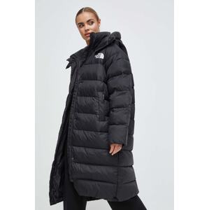 Jakna The North Face za žene, boja: crna, za zimu, oversize