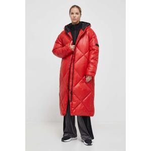 Jakna Didriksons za žene, boja: crvena, za zimu, oversize