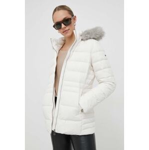 Pernata jakna Tommy Hilfiger za žene, boja: bež, za zimu