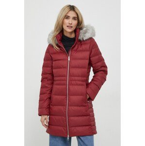 Pernata jakna Tommy Hilfiger za žene, boja: bordo, za zimu