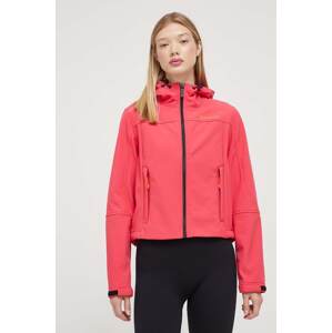 Jakna Superdry za žene, boja: ružičasta, za prijelazno razdoblje