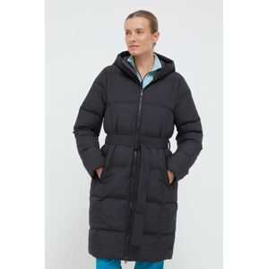 Pernata jakna Jack Wolfskin za žene, boja: crna, za zimu