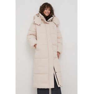 Jakna Calvin Klein Jeans za žene, boja: bež, za zimu, oversize