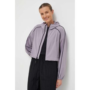 Vjetrovka Calvin Klein Performance boja: ljubičasta, za prijelazno razdoblje, oversize