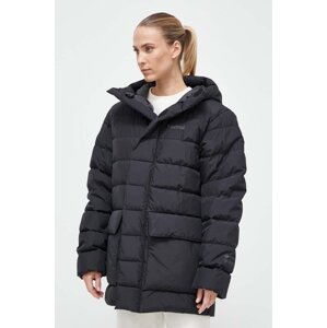 Pernata jakna Marmot za žene, boja: crna, za zimu, oversize