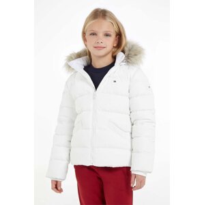Dječja pernata jakna Tommy Hilfiger boja: bijela