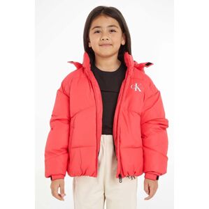 Dječja jakna Calvin Klein Jeans boja: crvena