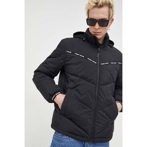 Jakna Tommy Jeans za muškarce, boja: crna, za zimu