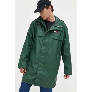 Jakna Tommy Jeans za muškarce, boja: zelena, za prijelazno razdoblje
