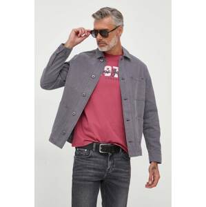 Traper jakna Pepe Jeans Blaine za muškarce, boja: siva, za prijelazno razdoblje