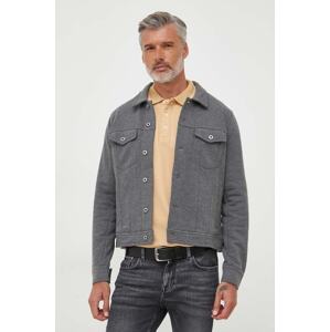 Jakna Pepe Jeans Bryson za muškarce, boja: siva, za prijelazno razdoblje