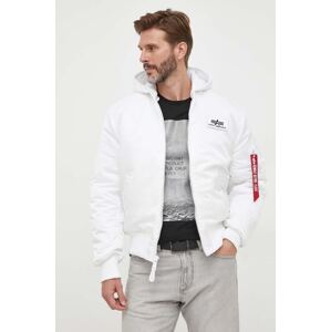 Bomber jakna Alpha Industries MA-1 ZH Back Print za muškarce, boja: bijela, za zimu